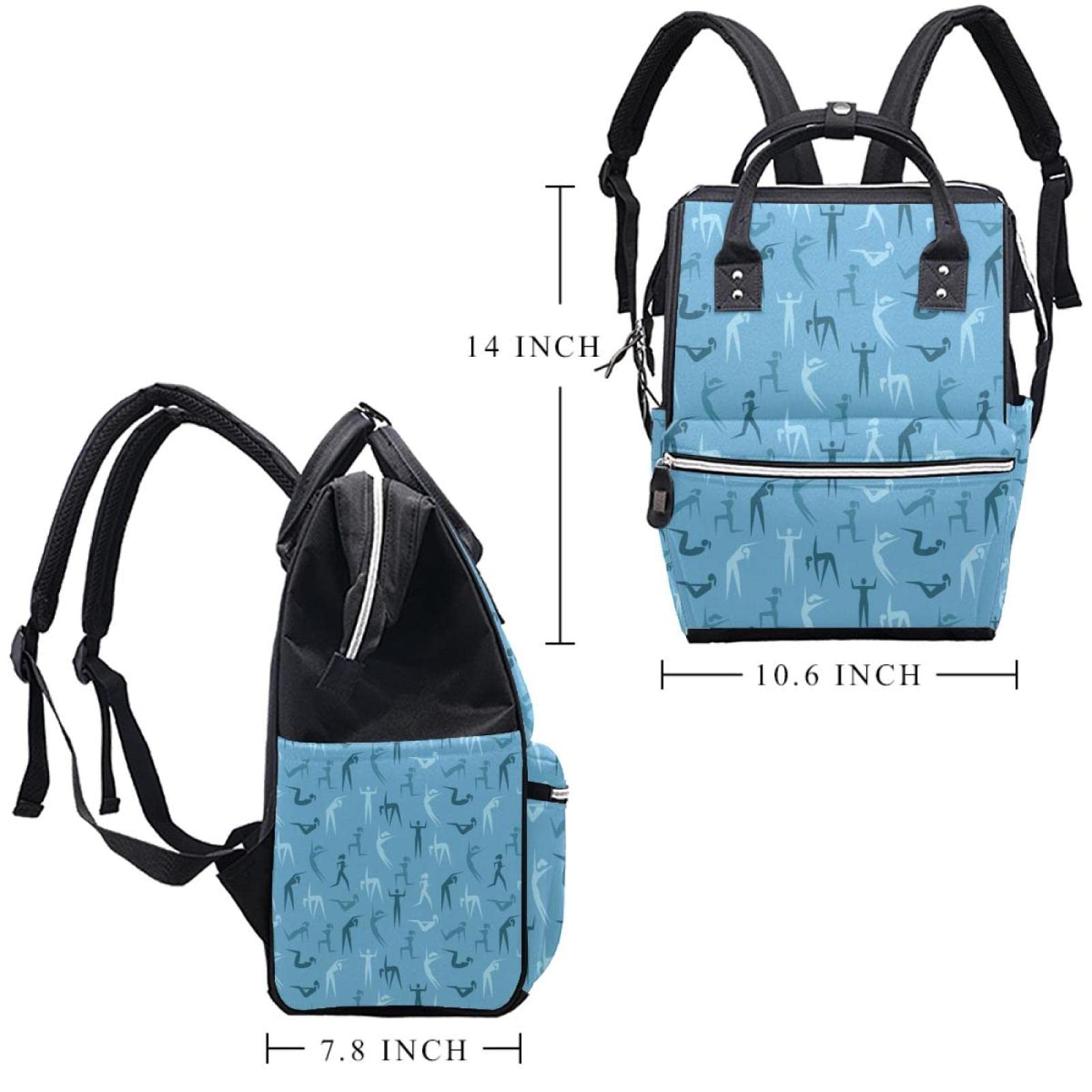 Titness Woman Silhouette Diaper Bag Backpack Baby Nappy Changing Bags Multi Function Large Capacity Travel Bag