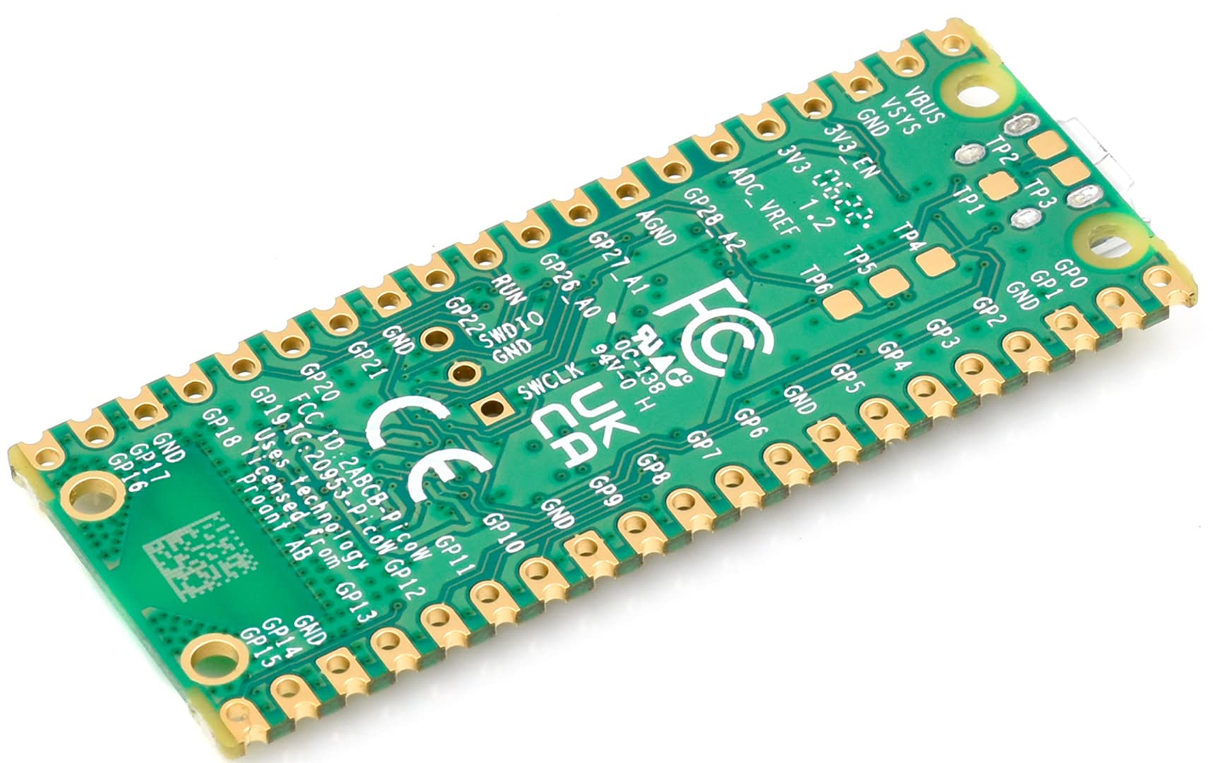 waveshare Pre-Soldered Header Raspberry Pi Pico W, Built-in WiFi Support 2.4 GHZ Wi-Fi 4, Based on Official RP2040 Dual-Core Processor,Dual-core Arm Cortex M0+ Processor