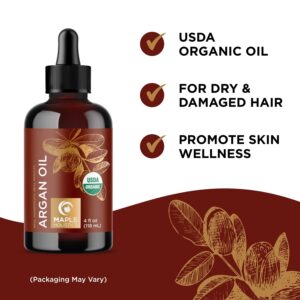 Organic Hair Growth Treatment Set - Moroccan Argan Oil, Rosemary Essential Oil, and Pure Hair Oils for Hair Growth