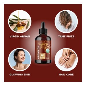 Organic Hair Growth Treatment Set - Moroccan Argan Oil, Rosemary Essential Oil, and Pure Hair Oils for Hair Growth