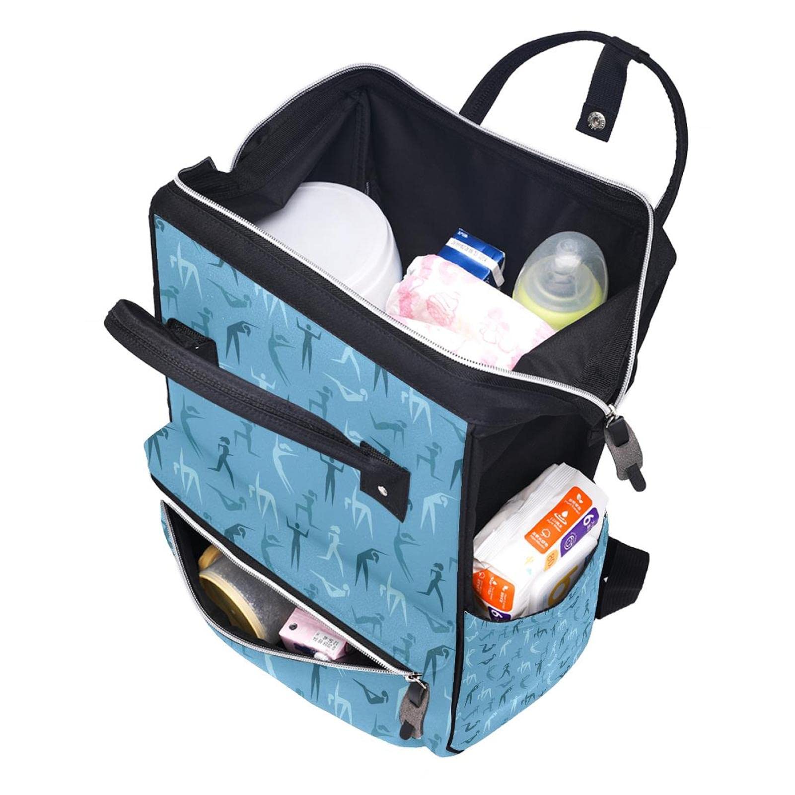 Titness Woman Silhouette Diaper Bag Backpack Baby Nappy Changing Bags Multi Function Large Capacity Travel Bag