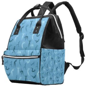 titness woman silhouette diaper bag backpack baby nappy changing bags multi function large capacity travel bag