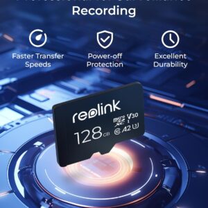 REOLINK 4K Dual-Lens Outdoor PTZ Auto-Tracking Camera (2 Pack) Bundle with 128GB microSD Card (2 pcs), 6X Hybrid Zoom, with Spotlight, 2.4G/5GHz WiFi