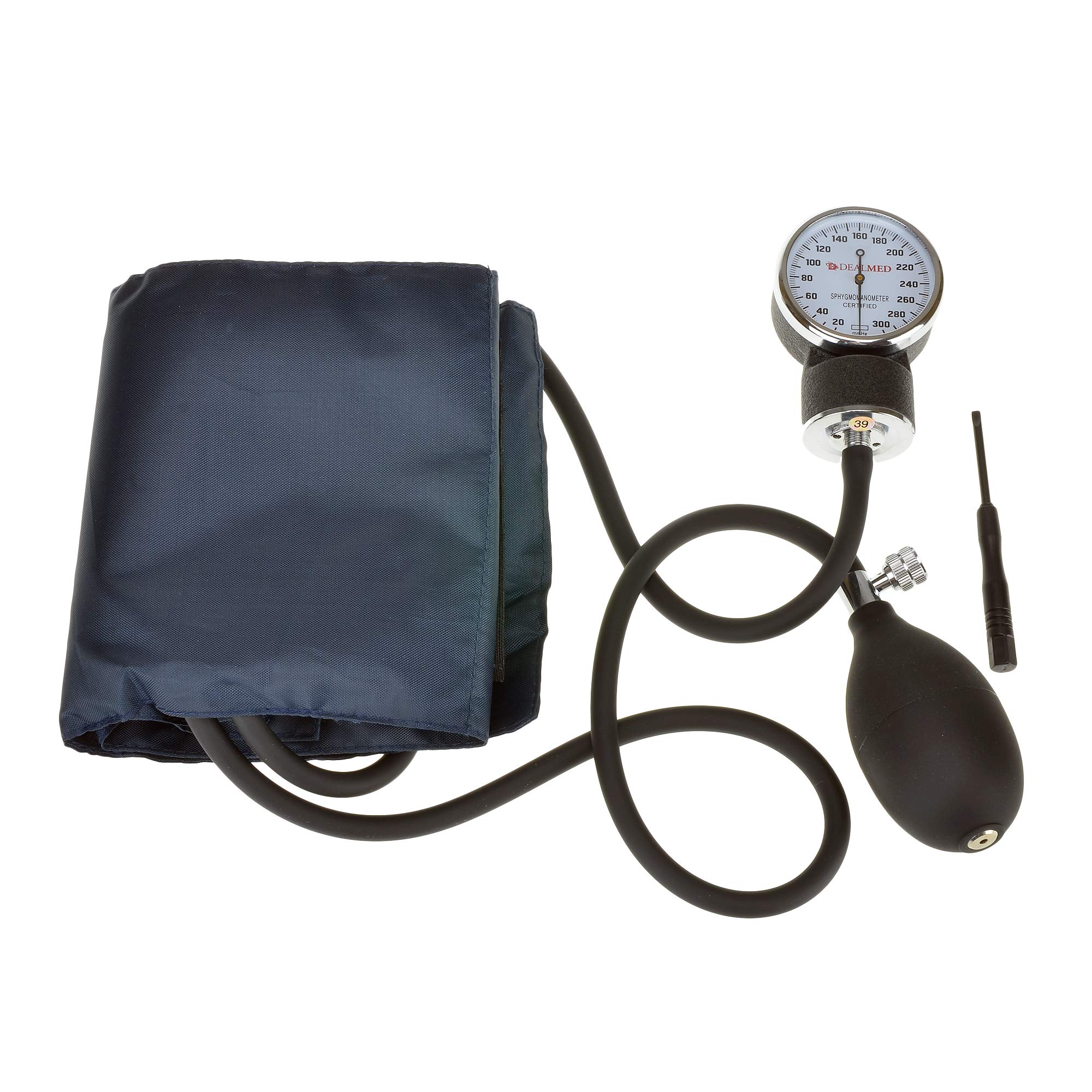 Dealmed Blood Pressure Monitor and Stethoscope Bundle | Includes (1) Arm Blood Pressure Monitor with Adult Cuff (Black) and (1) Dual-Head Stethoscope (Teal)