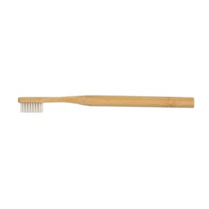 Hat Shark Personalized Bamboo Tooth Brush - Custom Engraved (White)