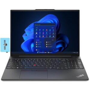 lenovo thinkpad e16 gen 2 home & business laptop (amd ryzen 5 7535u 6-core, 16gb ddr5 4800mhz ram, 1tb pcie ssd, 16.0" 60 hz fingerprint, wifi, bluetooth, win 10 pro) with dockztorm hub