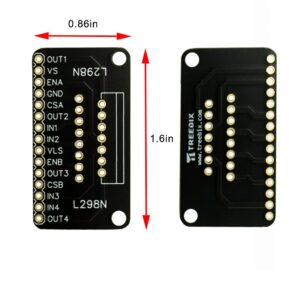 Treedix 2pcs L298N Motor Driver Controller Board Module Stepper Motor DC Dual H-Bridge for Arduino Smart Car Power UNO MEGA R3 Mega2560