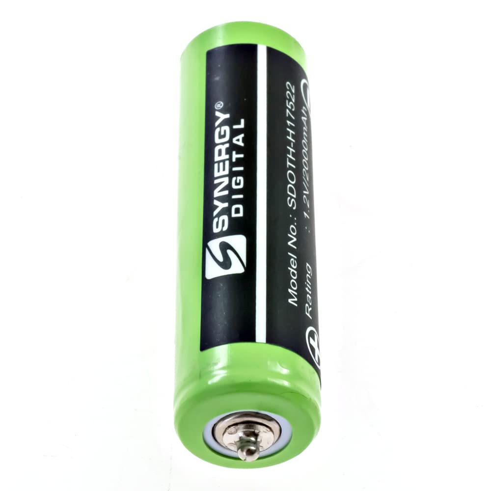 Synergy Digital Shaver Battery, Compatible with Braun Series 3 Shaver, (Ni-MH, 1.2V, 2000mAh) Ultra High Capacity, Replacement for Braun HR-AAUV Battery