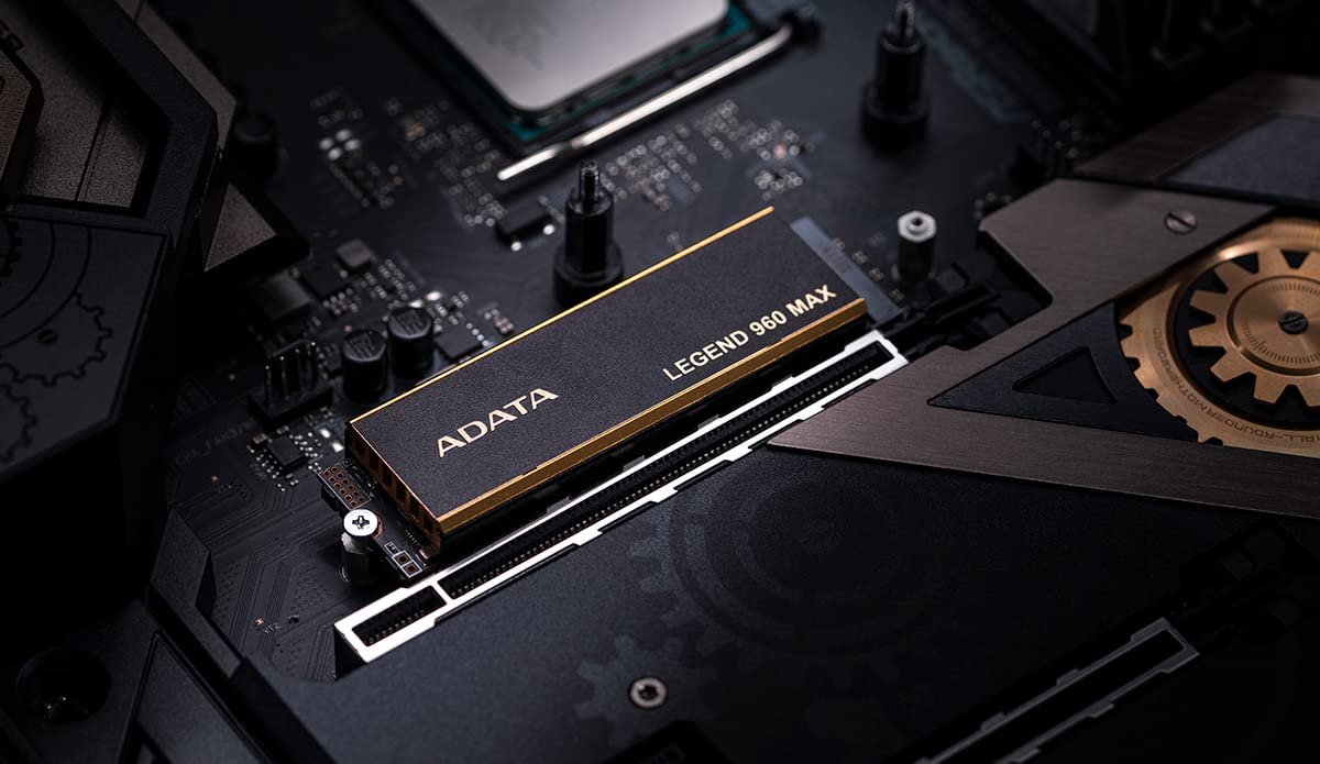 ADATA 2TB SSD Legend 960 Max with Heatsink 2TB PCIe Gen4x4 NVMe M.2 Internal Gaming SSD Up to 7,400 MB/s PS5 Compatible (ALEG-960M-2TCS)