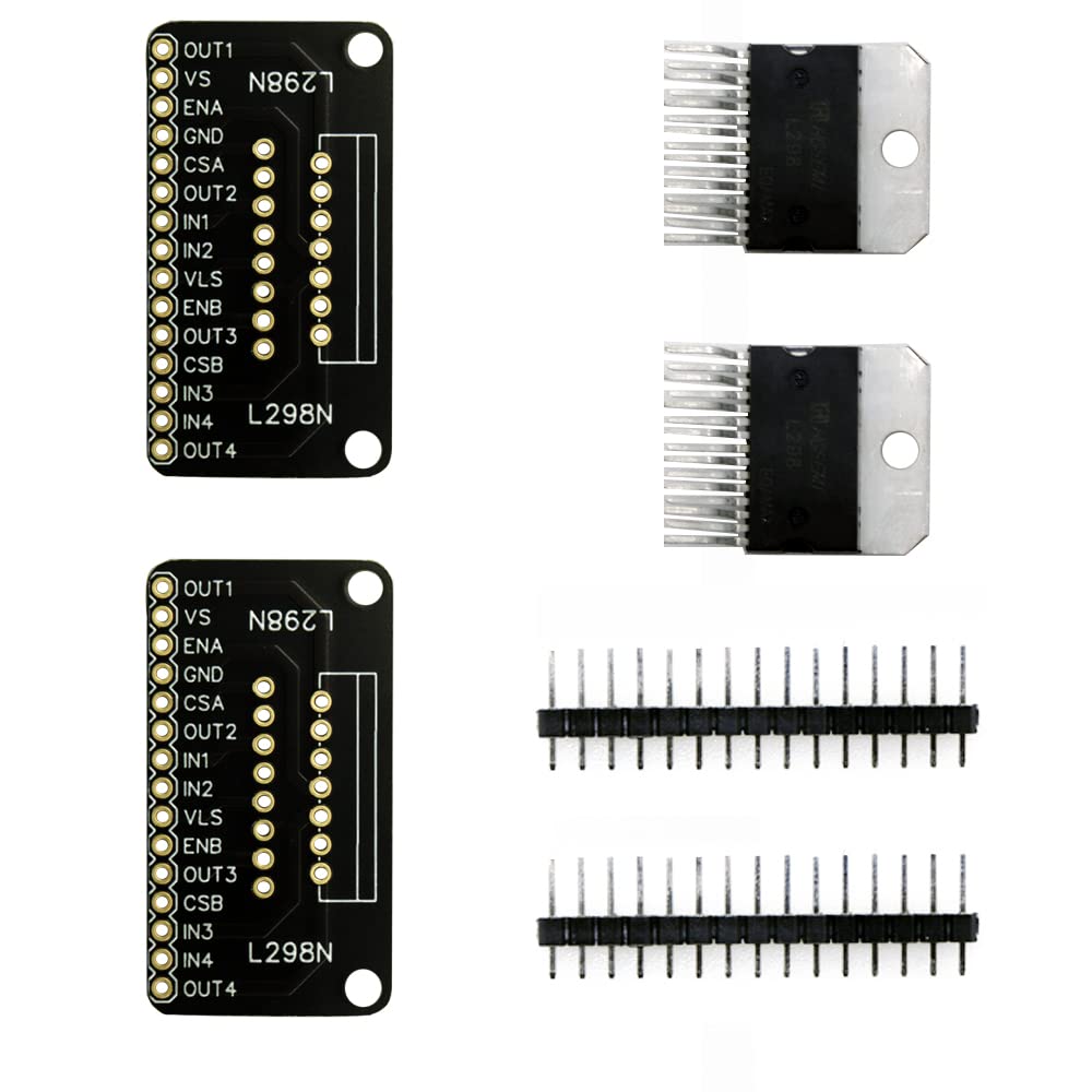 Treedix 2pcs L298N Motor Driver Controller Board Module Stepper Motor DC Dual H-Bridge for Arduino Smart Car Power UNO MEGA R3 Mega2560