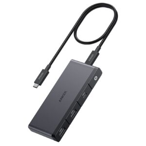 Anker 556 USB-C Hub (USB4, 8-in-1) with 1.6ft USB4 Cable, 10 Gbps USB-C and USB-A Data Ports, 8K HDMI and DisplayPort, for Microsoft Surface Pro 8, HP EliteBook 850 G8, and More (Black)