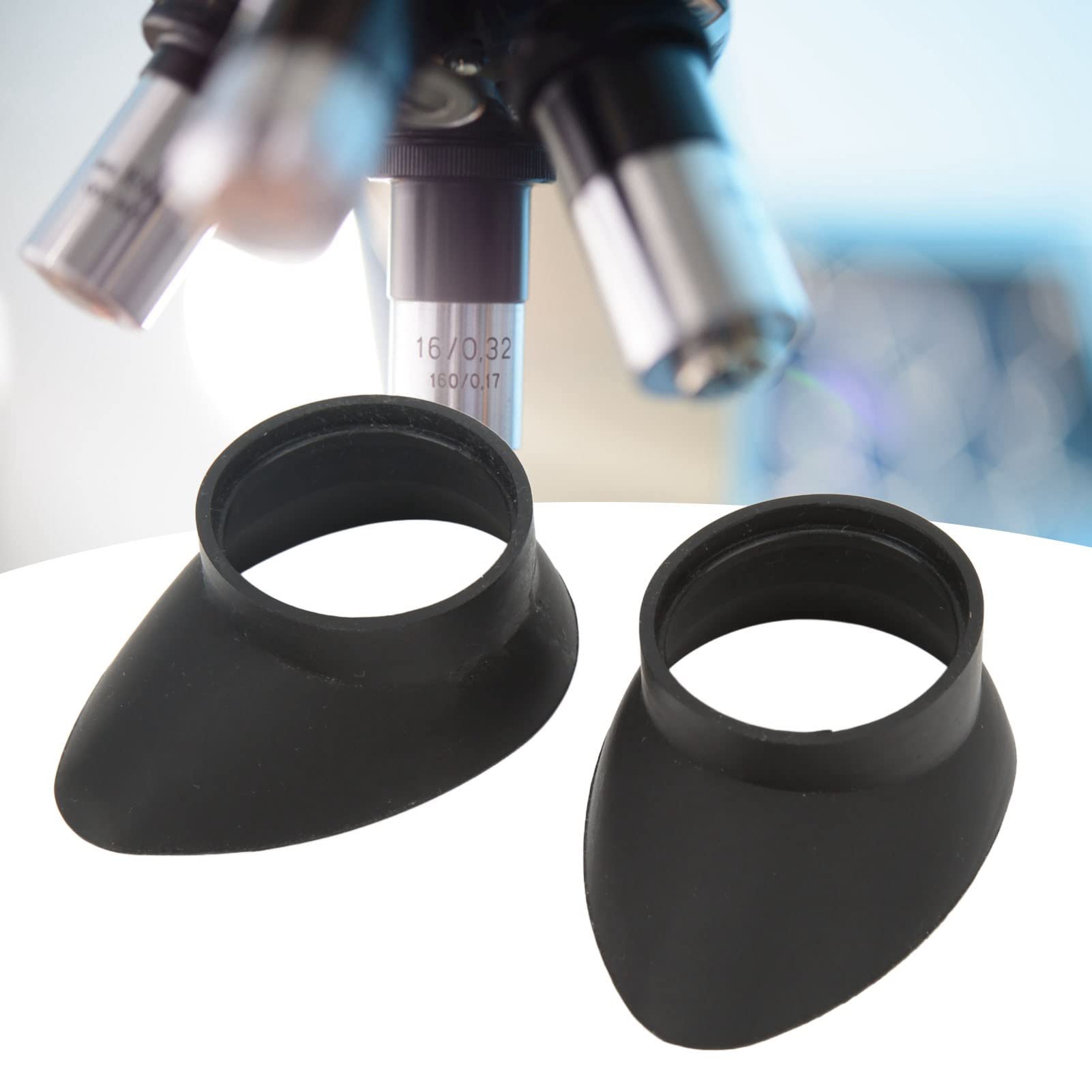 2pcs Microscope Eyepiece Eyeshields, Diameter 1.06in Professional Foldable Rubber Eyepiece Eyecups for Microscope Monoculars Binoculars of 42 to 48 mm/1.65 to 1.89 in