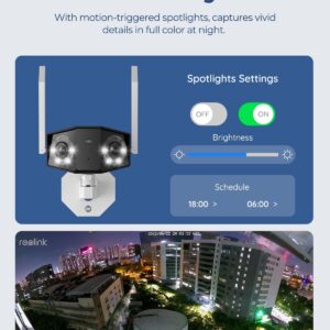 REOLINK 2.4/5GHz Wi-Fi 6 Cameras, 180 Degrees Ultra-Wide Angle Duo 2 WiFi Bundle with PTZ Trackmix WiFi, Outdoor Security, Color Night Vision