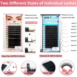 SZCY LLC Lash Eyelash Extension Kit, 234 Pieces Lash Extension Kit with Mannequin Head, Lash Extension Practice Kit Lash Extension Supplies for Practice Eye Lash