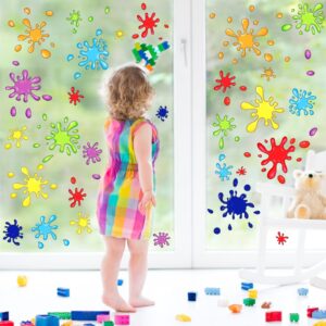 Colorful Wall Decals Color Paint Wall Stickers Watercolor Paint Splash Shape Wall Decals Fabric Splatter Splotches Peel and Stick Wall Stickers Kids Wall Stickers for Classroom Playroom