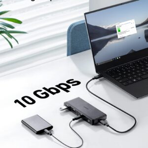 Anker 556 USB-C Hub (USB4, 8-in-1) with 1.6ft USB4 Cable, 10 Gbps USB-C and USB-A Data Ports, 8K HDMI and DisplayPort, for Microsoft Surface Pro 8, HP EliteBook 850 G8, and More (Black)