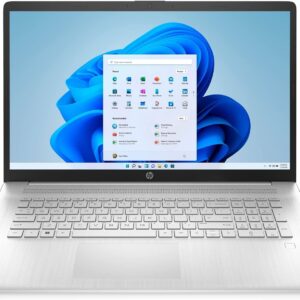 HP 17-CN0051DS 17.3-Inch Laptop FHD IPS Display Intel Celeron N4120 4GB DDR4 RAM 128GB PCIE SSD Computer Storage UHD Graphics 600 USB C HDMI Windows 11 Home Anti-Glare Natural Silver (Renewed)