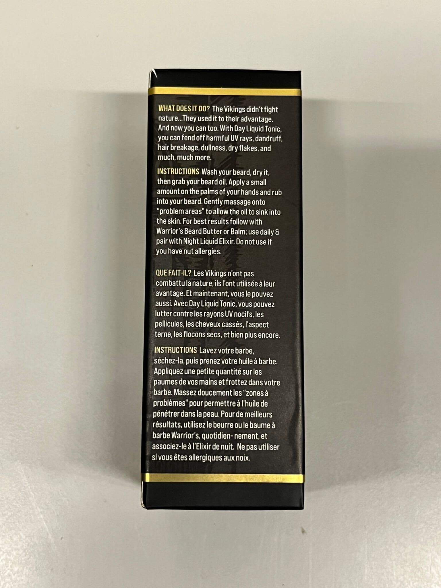 The Beard Struggle - Day Liquid Tonic Beard Oil - Gold Collection, Valhalla's Gates - Beard Oil for Men - Moisturize, Softens Hair, Reduces Itch - Day Time Beard Growth Oil (1 Fl oz)