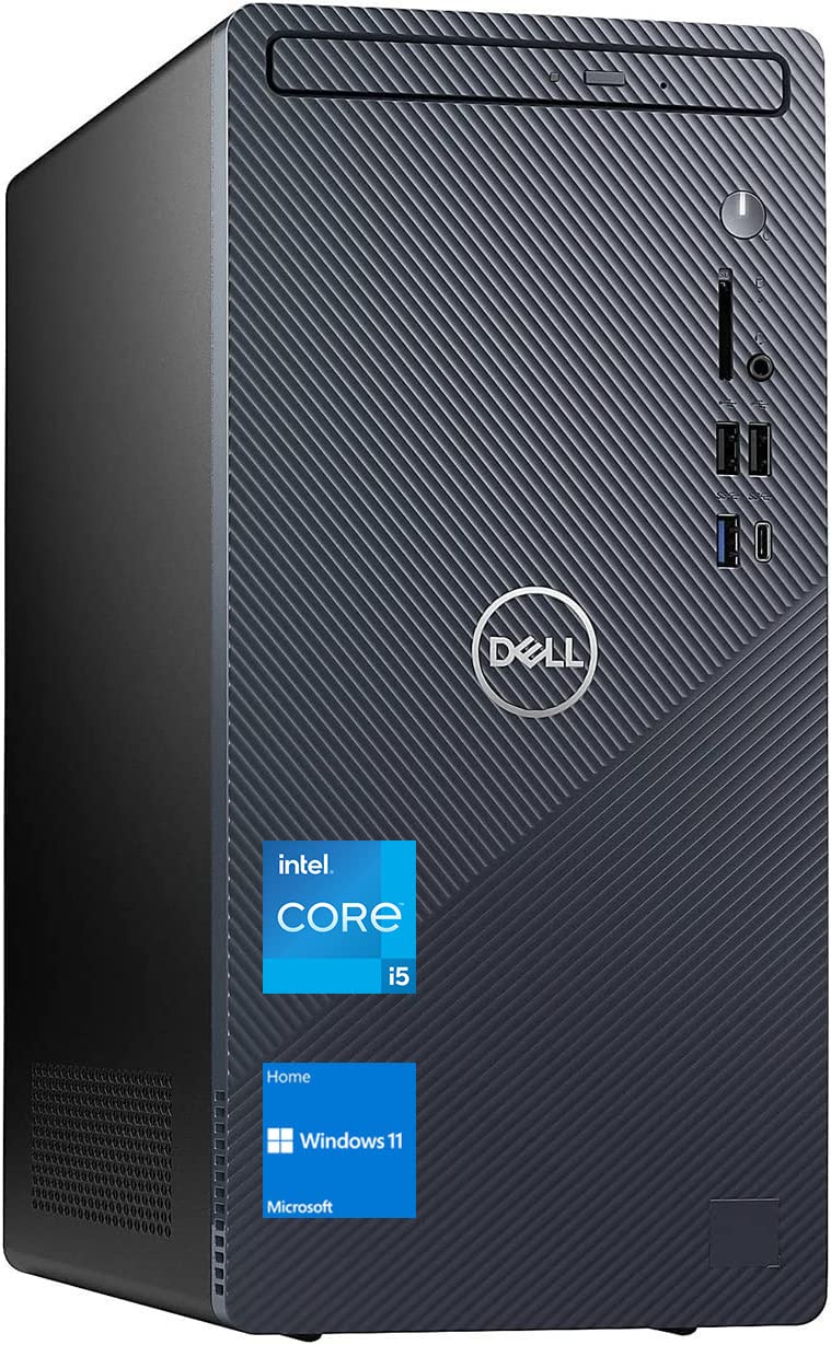 Dell Inspiron 3000 Series 3910 Desktop, 12th Gen Intel Core i5-12400 Processor, 32GB DDR4 RAM, 512GB SSD, HDMI, DP, DVD, Bluetooth, Wired Keyboard&Mouse, Wi-Fi 6, Windows 11 Home, Black