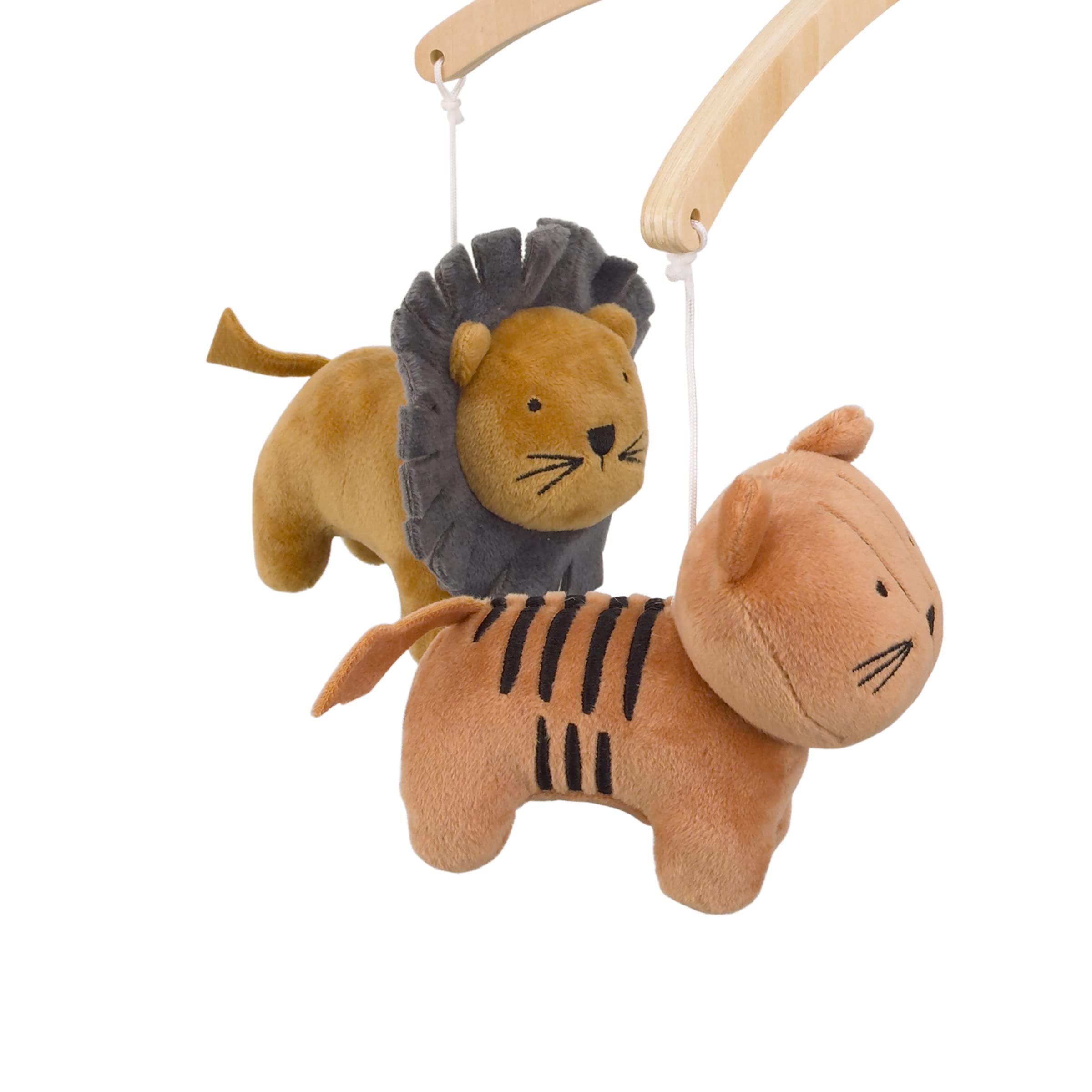 NoJo Zoo Animals Velboa Lions and Tigers Musical Mobile