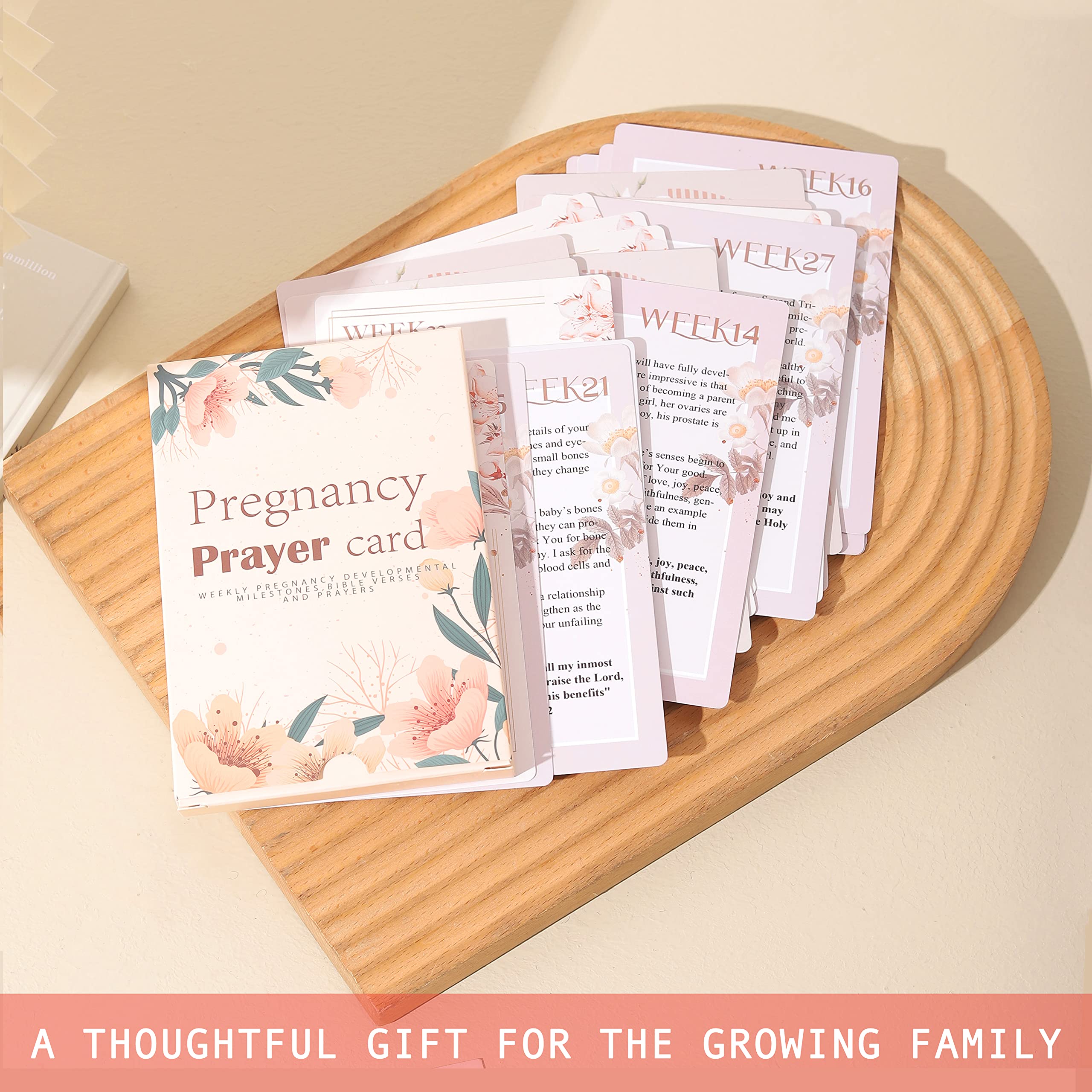 Sincerez Pregnancy Prayer Cards,First Time Mom to Be Gift,Pregnancy Must Haves,Pregnancy Journals Gifts for First Time Moms,Pregnancy&Baby Announcement,Expecting Parents to Be, Milestone Cards