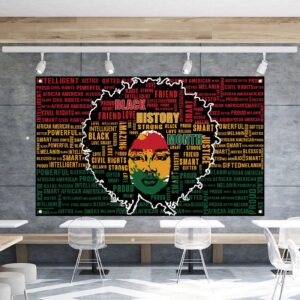 Black History Month Backdrop for Photography Black History Month Banner Pan African American Black History Month Decorations and Supplies for Party