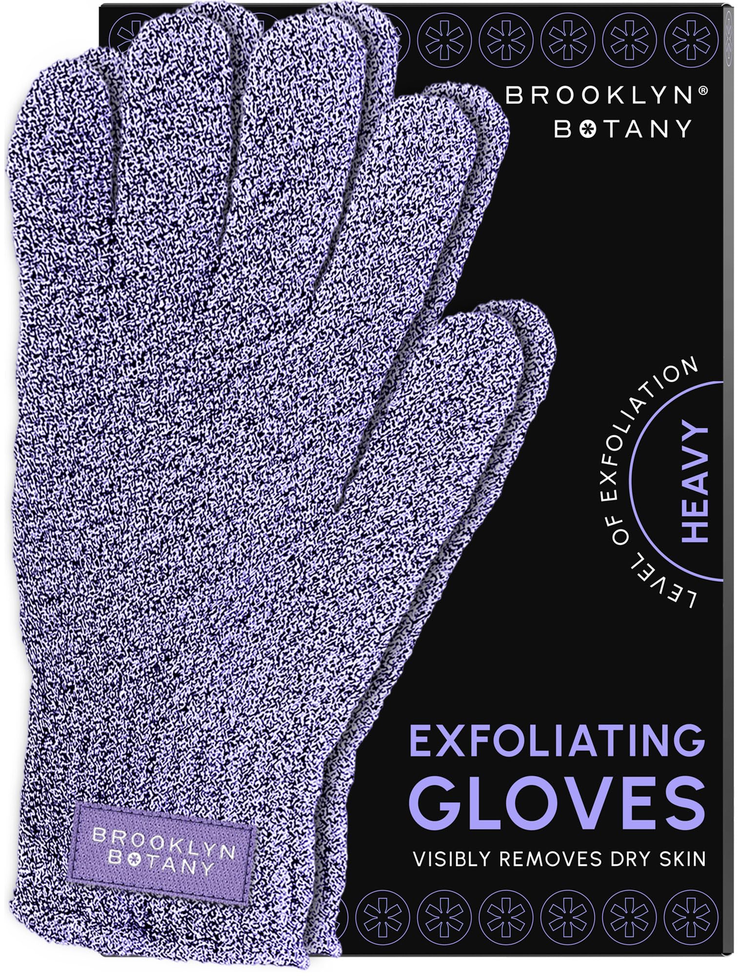 Brooklyn Botany Exfoliating Gloves for Bath and Shower – Heavy Duty Exfoliating Body Scrubber for Massage and Dead Skin Remover for Body – 1 Pair