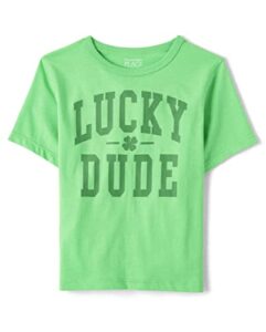 the children's place,and toddler boys short sleeve graphic t-shirt,baby-boys,lucky dude,18-24 months