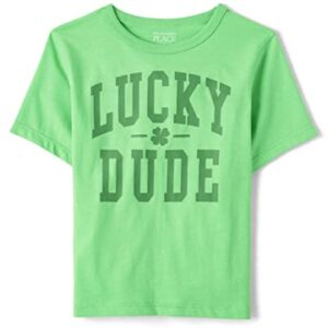 The Children's Place,And Toddler Boys Short Sleeve Graphic T-shirt,Baby-Boys,Lucky Dude,18-24 Months