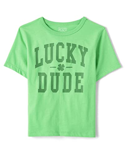 The Children's Place,And Toddler Boys Short Sleeve Graphic T-shirt,Baby-Boys,Lucky Dude,18-24 Months