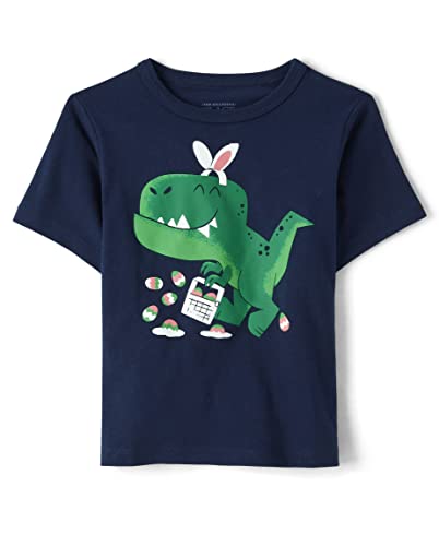 The Children's Place,And Toddler Boys Short Sleeve Graphic T-shirt,Baby-Boys,Easter Dino,18-24 Months