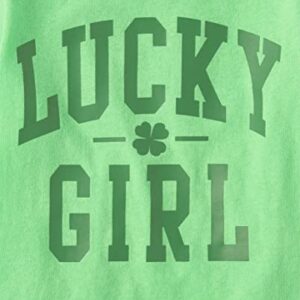 The Children's Place,And Toddler Girls Short Sleeve Graphic T-shirt,Baby-Girls,Lucky Girl,5T