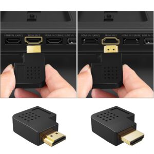 CableCreation Mini HDMI to HDMI Cable 6FT + HDMI Adapter Male to Female 2Pack 90 and 270 Degree Converter