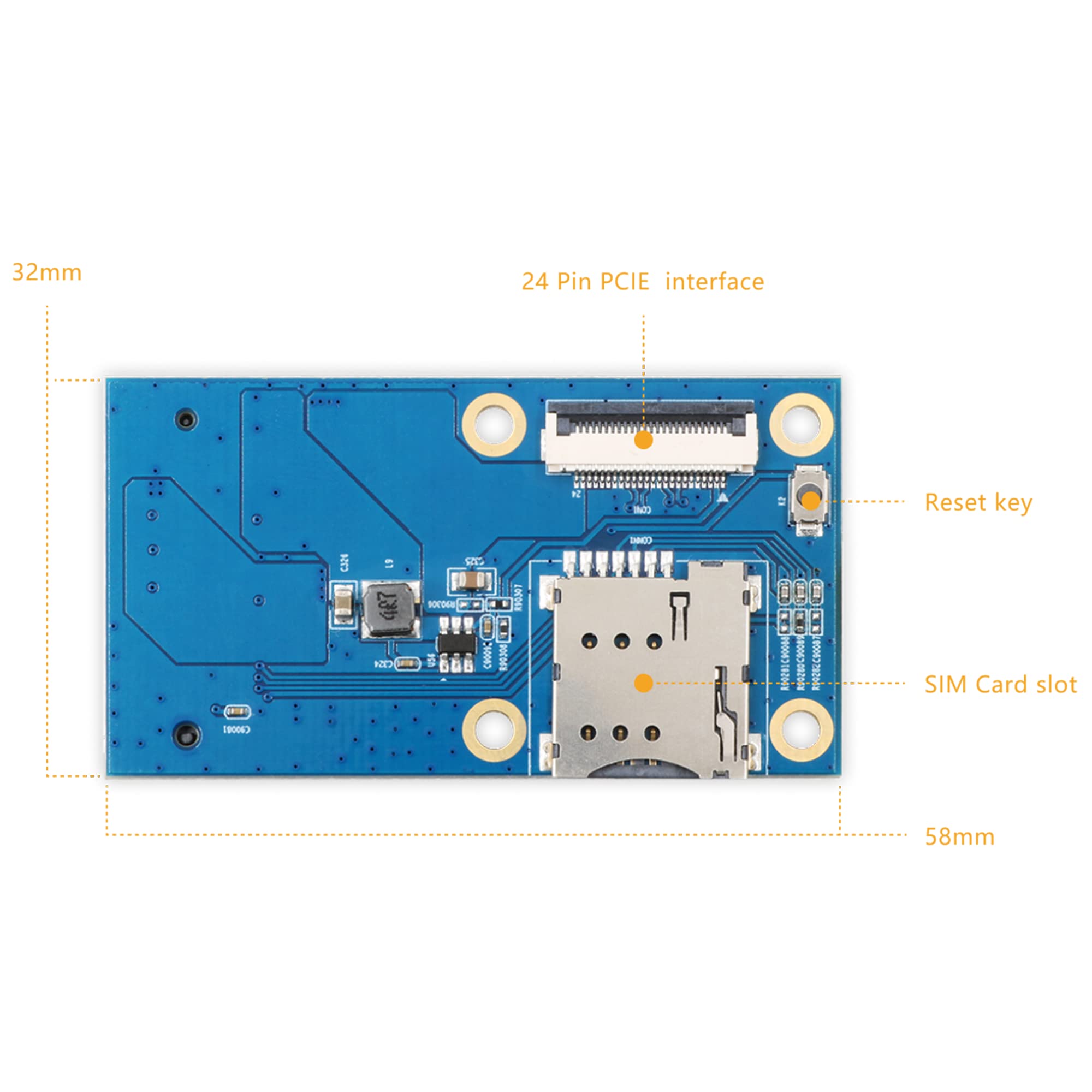 Orange Pi 4/4B Expansion Board PCIE Socket Special Interface Board Development Board