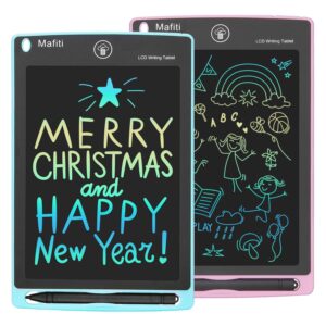 LCD Writing Tablet 8.5 Inch 2 Pack Colorful Screen Electronic Writing Drawing Pads Doodle Board for Kids Boys Girls