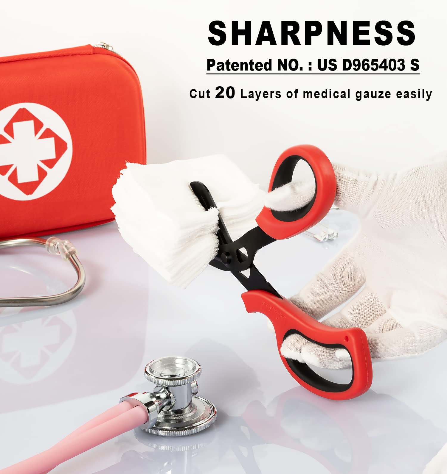 MEUUT 2 Pack Trauma Shears Patented Bandage Scissors - Medical Supplies with 8 inch Heavy Duty Medical Scissors for EMT Workers Nurses