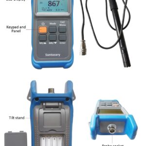 Portable Dissolved Oxygen DO Meter Handheld Water Quality Tester with 2 Point Manual Calibration, 0.0-50.0 mg/L, 0.1 mg/L Resolution