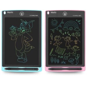 LCD Writing Tablet 8.5 Inch 2 Pack Colorful Screen Electronic Writing Drawing Pads Doodle Board for Kids Boys Girls