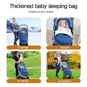 F-Y-YIYI Bunting Bag for Stroller Sleeping Bags Thickened Warm Stroller Blanket Toddler Removable Newborn Baby footmuff Winter Baby Travel Essential