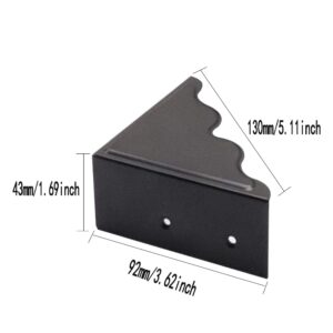 JfwuHap Metal Corner Protector - Set of 4 Black Box Corner Protectors for Edge Safety Guarding Cabinet, Furniture, Desk, and Case. Thickened Hardware for Enhanced Protection