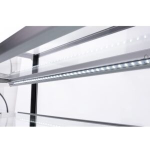 WESTLAKE 36 "W Commercial Refrigerated Bakery Display Case Curved Glass Stainless Steel Refrigerated Bakery Display Case with LED Lighting