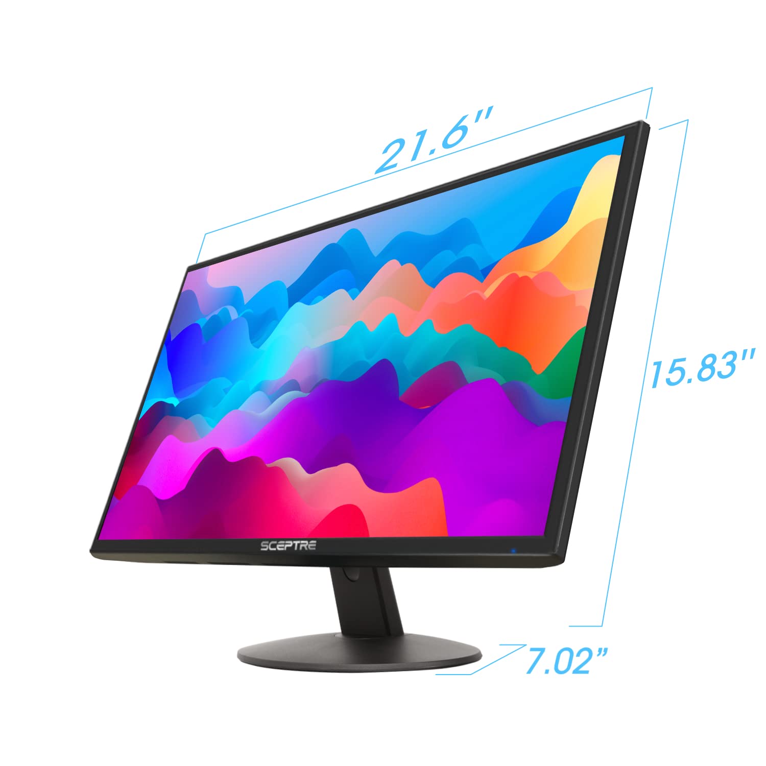 Lenovo USB-C 7-in-1 Hub & Sceptre 24" Professional Thin 75Hz 1080p LED Monitor 2X HDMI VGA Build-in Speakers, Machine Black (E248W-19203R Series)