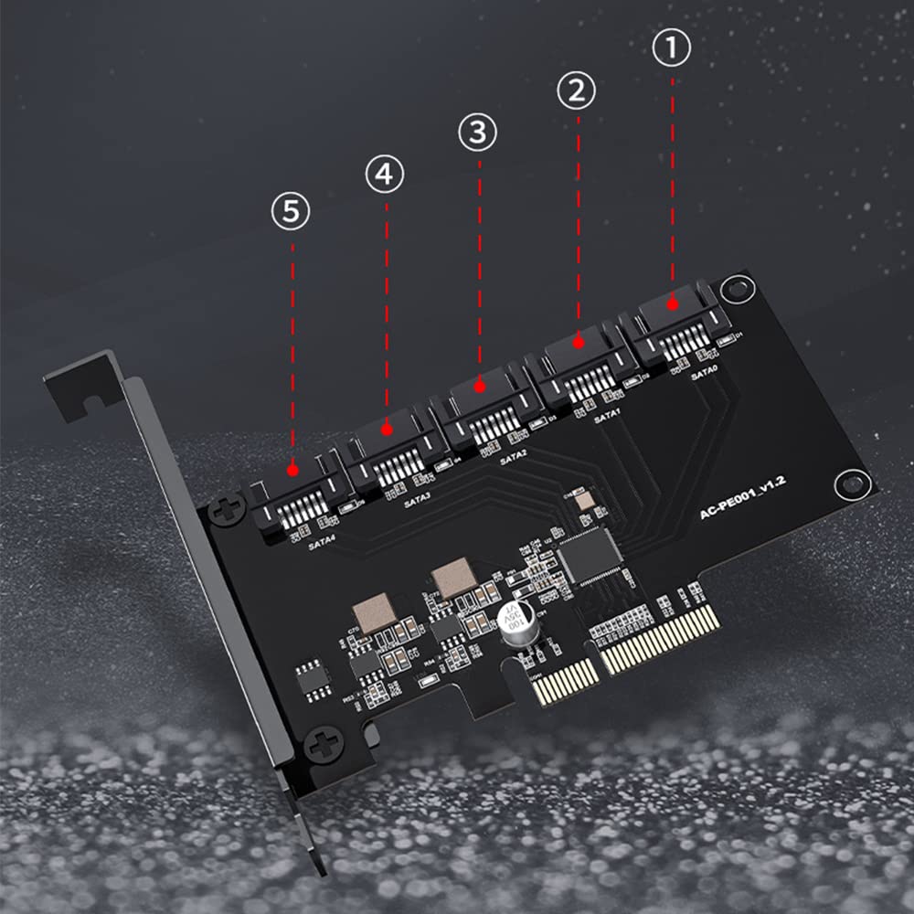 XBERSTAR SATA3.0 Adapter Computer Desktop case Solid State Drive Adapter Frame Bracket (PCIE X1)