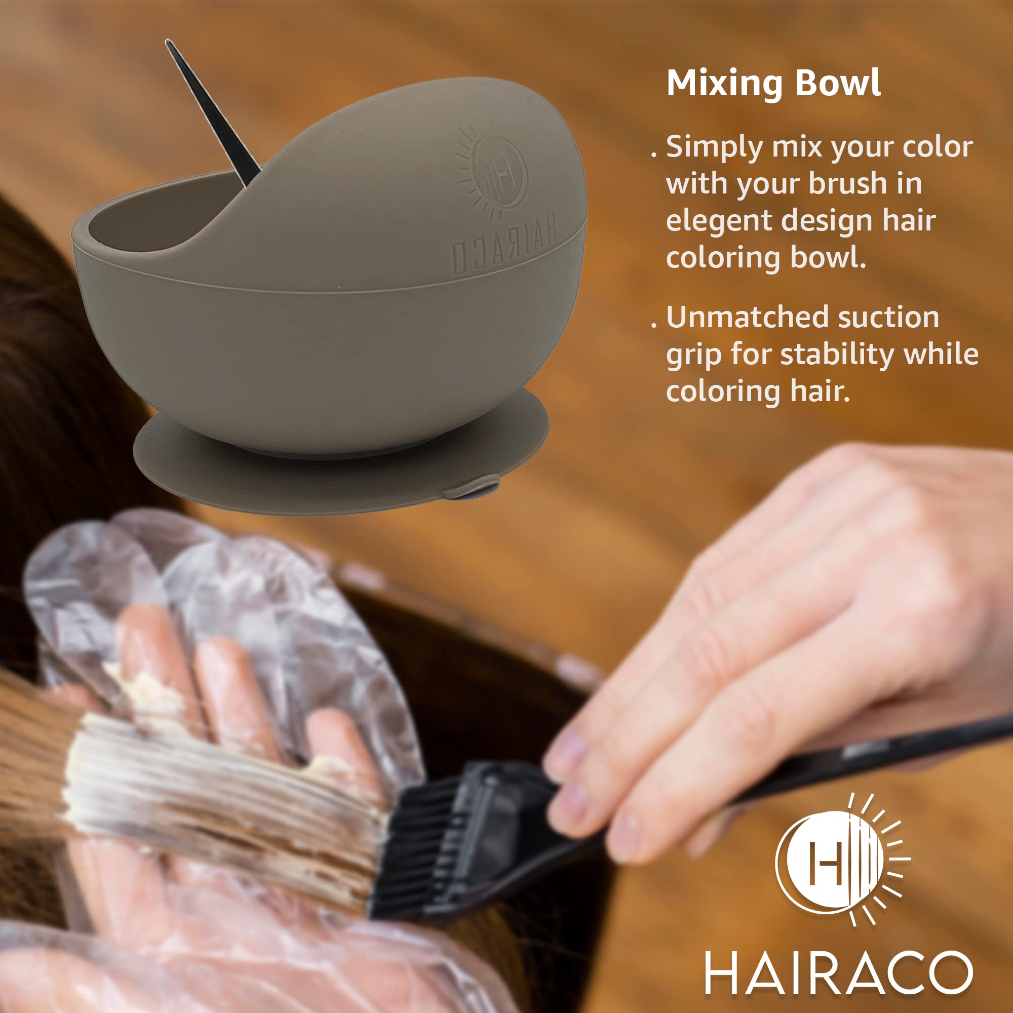 Hairaco Non-Slip Suction Hair Color Bowl (Mushroom)