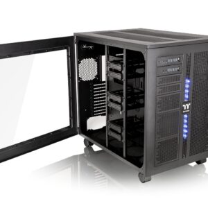 Thermaltake Core W200 Dual System Computer Case and Commander FP 10 Port PWM Fan Hub Bundle