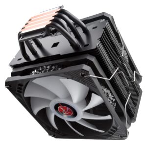 RAIJINTEK ELEOS 12 Duo RBW CPU Air Cooler, Dual 120mm PWM Fans, 4 Copper Direct Contact Heat Pipes, 5V Addressable RGB Lights, for Intel/AMD Ryzen Socket, Compatible with LGA 1700