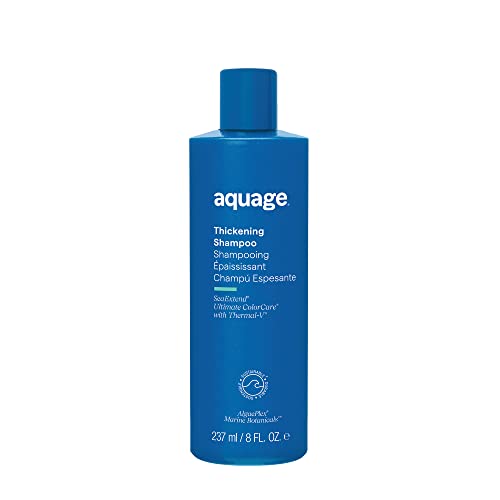 AQUAGE. SeaExtend Thickening Shampoo - Thermal-V Technology Seals Heat Out, Prevents Haircolor Fade and Thermal Styling Damage, 8 oz