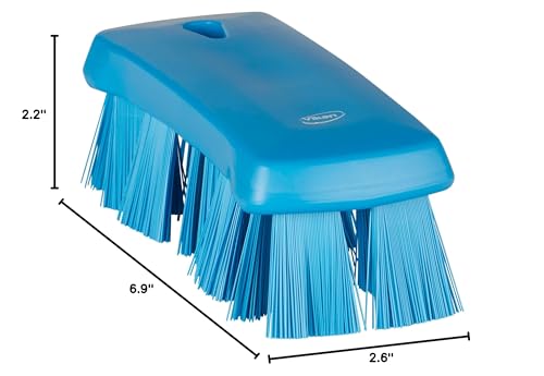 Vikan 38913 UST 6.9" Hand Brush - Stiff, Blue