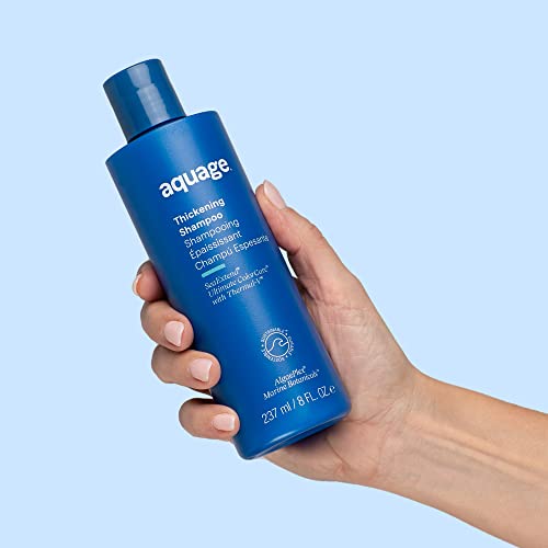 AQUAGE. SeaExtend Thickening Shampoo - Thermal-V Technology Seals Heat Out, Prevents Haircolor Fade and Thermal Styling Damage, 8 oz