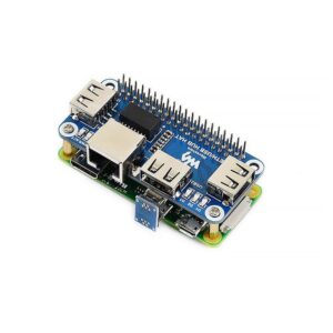 mookeenone plug&play 3x usb 2.0/1.1 ethernet to rj45 hub extension board+micro usb connecter set for raspberry pi zero (w/wh)